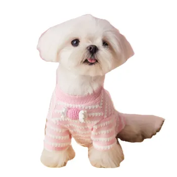 חדש מחמד כלב מקסים ממתקים סוודר מגשר חולצה בגדים מעיל קטן, בינוני כלבי שנאוצר יורקי מלטזית ' יוואווה לפוג YHC127