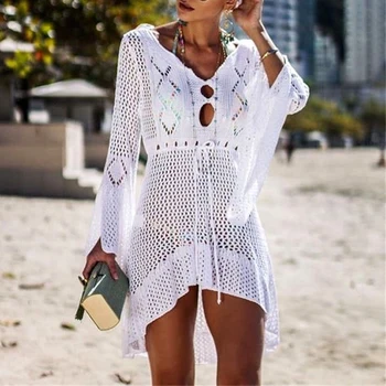חיפוי-חוף תלבושות לנשים Beachwear בגדי ים קיץ החוף טיול חוף ללבוש בגד ים נשים עליות לכסות את שמלת החוף