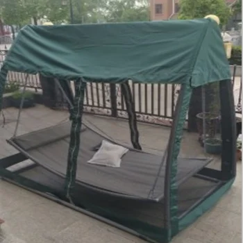 חיצונית שמשיה אוהלים ערסל נדנדה כיסא ברזל סווינג שוכב במיטה מרפסת גן חיצונית אנטי-Flip נגד יתושים חצר