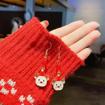 חמה מכירת חג המולד עגילים פתית שלג בל אייל יצירתי מסיבת אביזרים בנות תכשיטים עגילים