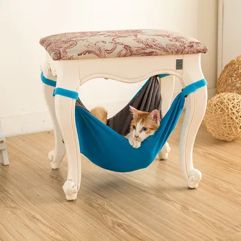חתול המחמד החתול ערסל המיטה תלוי תלייה נשלף רך המיטה הכלובים על הכיסא קיטי עכברוש מחמד קטן נוח כלב חתול למיטה