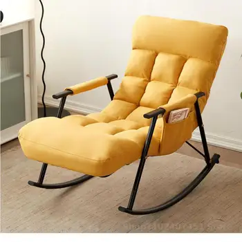 טכנולוגיית בד מרפסת כסא נדנדה כורסה למבוגרים בבית פנאי מתקפל כסא נדנדה עצלן ספה אחת בסלון