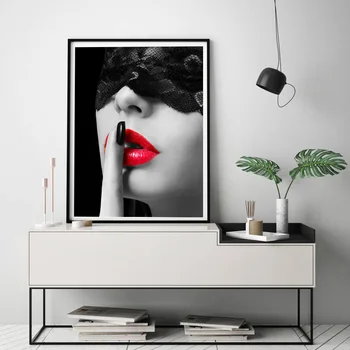 יהלום ציור אישה סקסית שפתיים אדומות DIY 5D יהלום רקמה מלאה מרובע/עגול תפר צלב פסיפס לקישוט הבית
