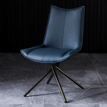 יוקרה ארגונומי כסאות אוכל שולחן כרית עור מודרני, כיסאות למשרד סלון כסאות Cadeiras דה בג נורדי רהיטים