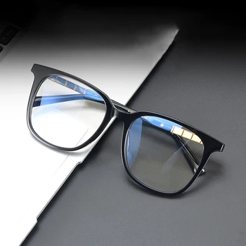 יוקרה גבוהה Qulity כיכר מסגרות משקפיים גברים יכולים להתאים אופטי קורא את קוצר ראיה משקפיים מרשם זכר Ultra-אור Eyewears