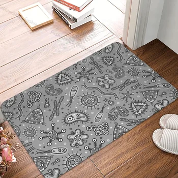 יורם החלקה לשטיח קריקטורה חיידקים אמבטיה מטבח, שטיח ברוכים הבאים השטיח בבית בעיצוב מודרני