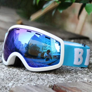 ילד משקפי סקי כפול שכבות UV400 אנטי ערפל לילדים UV400 אנטי ערפל משקפיים הילד סקי סנובורד משקפי מגן