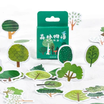 יער סדרה Kawaii חמוד מדבקה ילדים מדבקות יומן נייר פתיתים אלבום DIY מדבקות דקורטיביות