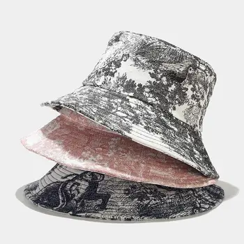 לקשור צבוע דייג כובע סיני מסורתי ציור חדש של גברים ונשים מגמת אופנה סיר כובע קיץ חיצונית עצור בצד הכובע