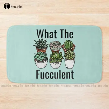 מה Fucculent מצחיק מם שטיחון לאמבטיה חדר האמבטיה שטיחים אמבטיה רצפת חדר