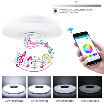 מודרני RGB אור התקרה עבור חדר השינה מוסיקה מנורת תקרה עם Bluetooth רמקול Dimmable קישוט הבית הסלון אורות led