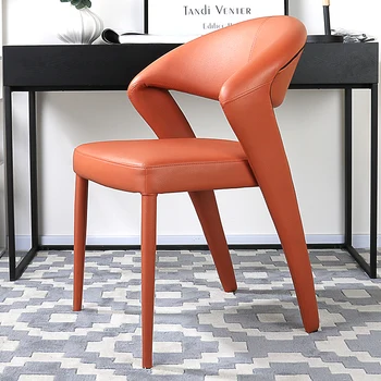מודרני מינימליסטי יצירתי האוכל כיסא מטבח, רהיטים ריהוט לבית הכיסא במשרד כותנה, פשתן, עור הכיסא