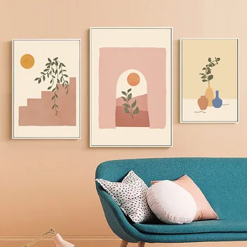 מודרני צח Morandi ציור מופשט פוסטר קנבס אמנות הסלון בבית קישוט הקיר תלויה תמונה ללא מסגרת