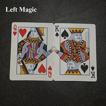 מחזיקים ידיים קסמים רומנטי לסגור lllusions גימיקים מנטליסט אביזרים חתמו השניים על כרטיסי מחובר לתוך כרטיס אחד Magia