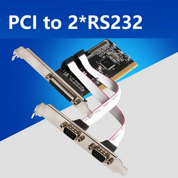 מידע 350 שבבים ברמה הארגונית PCI 2*RS232 תקשורת 9-PIN 25 פין מקבילית 1P2S כרטיס הרחבה