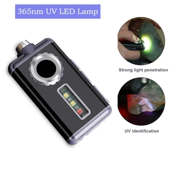 מיני 365nm UV פנס נטענת USB 8 תאורה ג ' ייד בדיקה לפיד אור אולטרה סגול Blacklight בשביל לחיות מחמד גלאי
