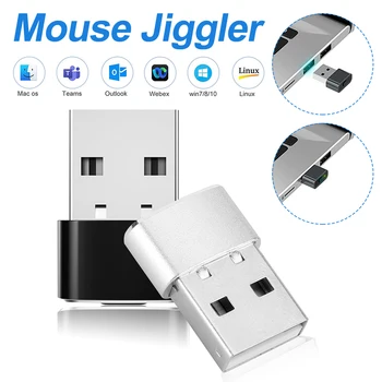 מיני עכבר Jiggler Plug and Play העכבר תנועה סימולטור לגילוי USB אוטומטי העבר את הסמן ממשיך ער על שולחן העבודה של מחשב נייד