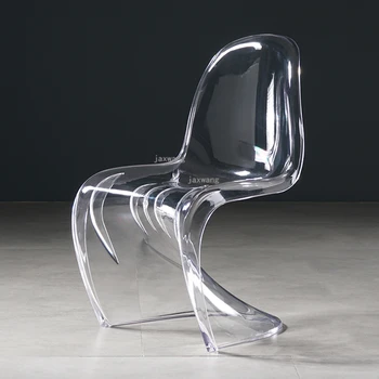 מינימליסטי מודרני פלסטיק כסאות אוכל יצירתי נורדי סלון פינת אוכל צואה קריסטל שקוף האוכל כיסאות רהיטים