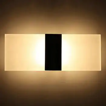 מנורת קיר LED תאורה פנימית קיר מנורות קיר רכוב אור המיטה מנורת לילה דקורטיבית אקריליק המנורה אפליקציה murale luminaire