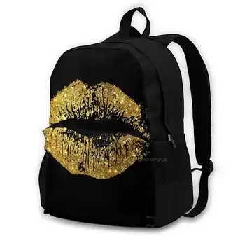מסוגנן השפתיים #8 אופנה נסיעות נייד הספר תרמיל תיק שפתיים שפתיים מקל שפתון קלאסי נצנצים זהב זהב השפתיים לנשק שחור