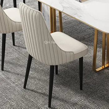 מסיבה חיים יוקרה כיסאות ניידים לבן מסעדה מבטא רצפת חדר השינה כיסא מעצב Muebles De Cocina ריהוט הבית DC059