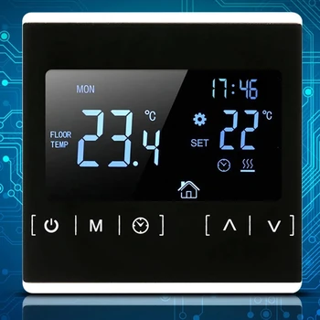 מסך מגע LCD רצפה חמה חימום החדר תרמוסטט AC85-240V WiFi בקר טמפרטורה