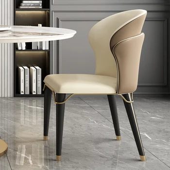 מעץ מלא מודרני מינימליסטי כיסא רך עם משענת גב הביתה מרפסת מלון וילה עיצוב הכיסא Mobili האוכל רהיטים GY50DC