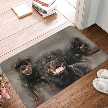 מצחיק חמוד כלב רוטוויילר קומה דלת מטבח אמבטיה מחצלות נגד החלקה מקורה חיה שטיחון מרפסת חדר השינה הכניסה השטיח השטיח