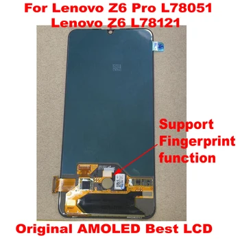 מקורי AMOLED הטוב ביותר תצוגת LCD מסך מגע דיגיטלית הרכבה חיישן עבור Lenovo Z6 Pro L78051 / Z6 L78121 טלפון Pantalla