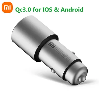 מקורי Xiaomi מטען לרכב QC3.0 גרסה מורחבת סיוע מהיר, מטען לרכב עבור הטלפון החכם USB כפול iOS&אנדרואיד