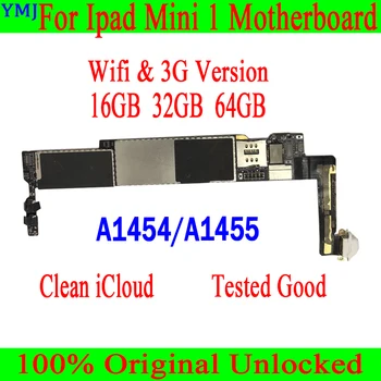 מקורי לפתוח נקי Icloud עבור IPad מיני 1 לוח האם A1432 Wifi ו-A1454/A1455 גרסת 3G לוח 16G/32G/64G 100% מבחן