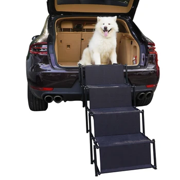 נוסף להרחיב חיצונית מחמד מכונית טיפוס סולם פלדה הכלב שלב מדרגות עבור כלבים גדולים נייד מתקפל מדרגות