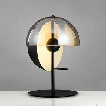 נורדי אמנות מנורת שולחן עיצוב יצירתי דגם חדר אישיות חצי הכדור העגול בסלון קישוט חדר השינה ליד המיטה מנורה