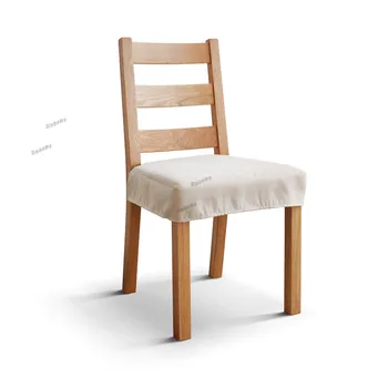 נורדי האוכל כיסא מטבח מעץ, ריפוד כסאות אוכל מוצק בז ' עץ מינימליסטי משענת הכיסא ריהוט ביתי
