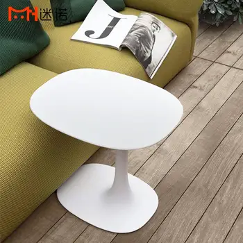 נורדי יצירתי מעצב סיבי זכוכית מחוזק פלסטיק שולחן קפה קטן פשוט, מודרני בבית בסלון ספה ייחודית צד