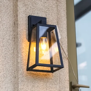 נורדי יצירתי תעשייתי רטרו ברזל מסעדה בר במעבר Led המרפסת מנורות E27 קיר Ligths מנורות קיר חיצוני גופי תאורה