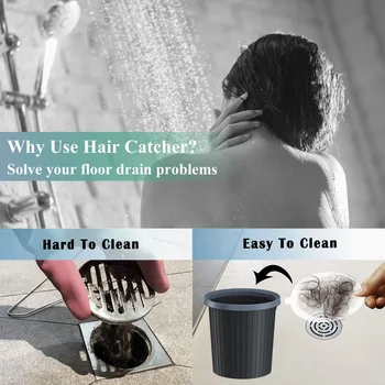 ניקוז שיער מסננת פקק כיסוי עבור מקלחות שיער כלב תופס חד פעמיות ניקוז המקלחת השיער Catcher רשת סינון מדבקה