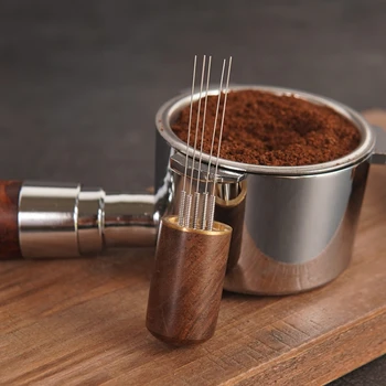 נירוסטה אבקת הקפה להתעסק אספרסו אבקת הבוחש מפיץ פלס WDT כלים ערבוב קפה בריסטה אביזרים