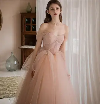 נסיכה מתוקה את כתף שמלת נשף אלגנטית ללא משענת שמלות ערב טול באורך רצפת מסיבת Vestidos דה נוצ ' ה 2023
