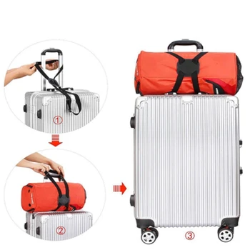 נסיעות מטען רצועה המזוודה חגורות אלסטיות טלסקופי תיק נסיעות חגורת המזוודה קבוע החגורה אביזרי נסיעה המטוס.