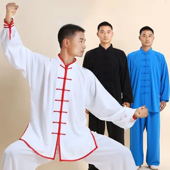 נשים גברים טאי צ 'י מדים הסינית מסורתית בסגנון וושו תחפושות משי כותנה קונג פו ווינג צ' ון החליפה בגדים בגדים
