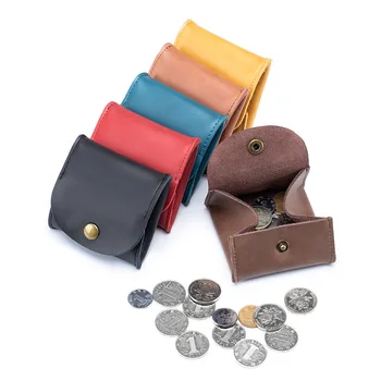 נשים עור אמיתי קטן ארנק מטבעות עם בעל כרטיס גברים לשנות כיס כרטיס בעל עסק אלגנטי מיני ארנק הכסף