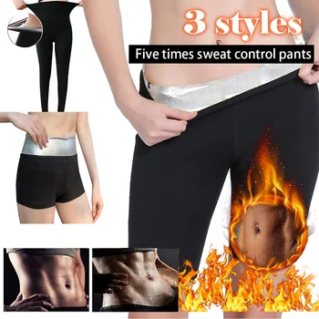 נשים שחור חותלות חלקה יוגה מכנסיים גבוהה המותניים הבטן אנטי-זיעה מכנסי סקיני מכנסיים קצרים שריפת שומן הירך הרמת כושר בגדים