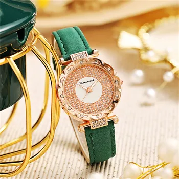 נשים שעונים של מותג יוקרה גבירותיי אופנה עור שעונים שעון נשים נקבה קוורץ שעוני יד Montre פאטאל Relogio דיגיטלי