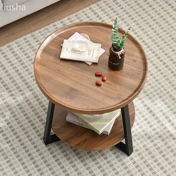 סגנון אמריקאי הסלון שולחן עגול הביתה מיני ברזל יצוק פינה מספר homestay המלון ליד המיטה שולחן קפה הסיטוניים