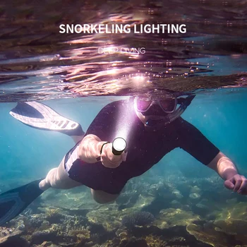 סופר מבריק XHP70 LED פנס צלילה עמיד למים מקצועי צלילה אור