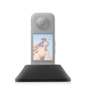 סיליקון שולחן העבודה. בסיס Insta360 X3 פנורמי פעולה מצלמה, מעמד אנכי מגן מחזיק עבור וידאו Selfie