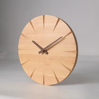 סלון יוקרתי מדבקת עץ Digita שעוני קיר קישוט הבית עיצוב עץ רטרו שעון רלו דה ונקייה מתנה QZ