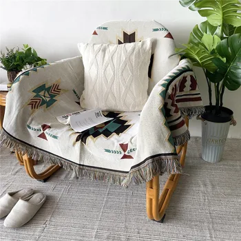 ספה, שמיכה לזרוק בוהמיה הכסא כיסוי מגבת כותנה רכה שטיח המפה הביתה DecorationOutdoor שמיכת פיקניק פסטיבל מתנה