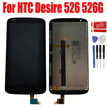 עבור HTC Desire 526 526G תצוגת LCD Pantalla מטריקס מודול עם לוח מגע רצון 526 דיגיטלית חיישן הרכבה החלפה